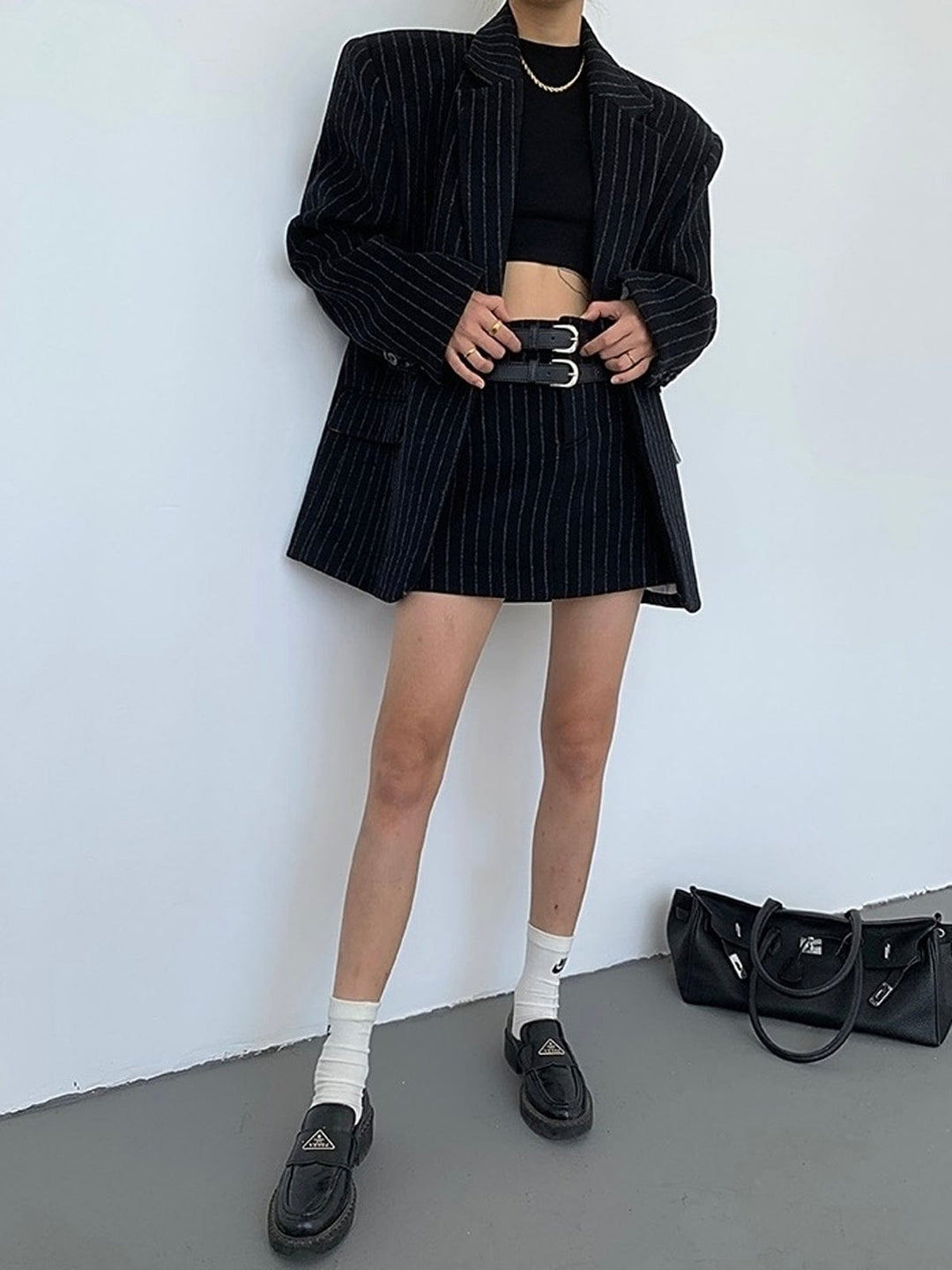 Mila | Oversized Pinstripe Blazer