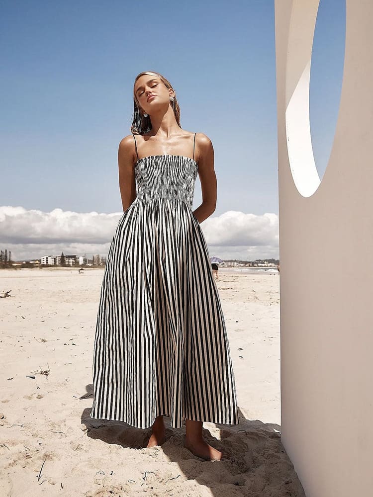 Lina | Gestreepte Strandjurk