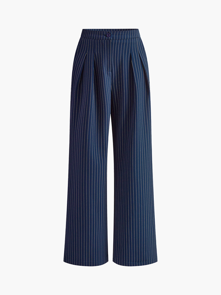 Dana | Wide Leg Pinstripe Broek