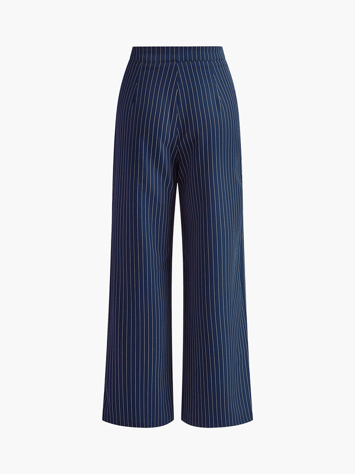 Dana | Wide Leg Pinstripe Broek