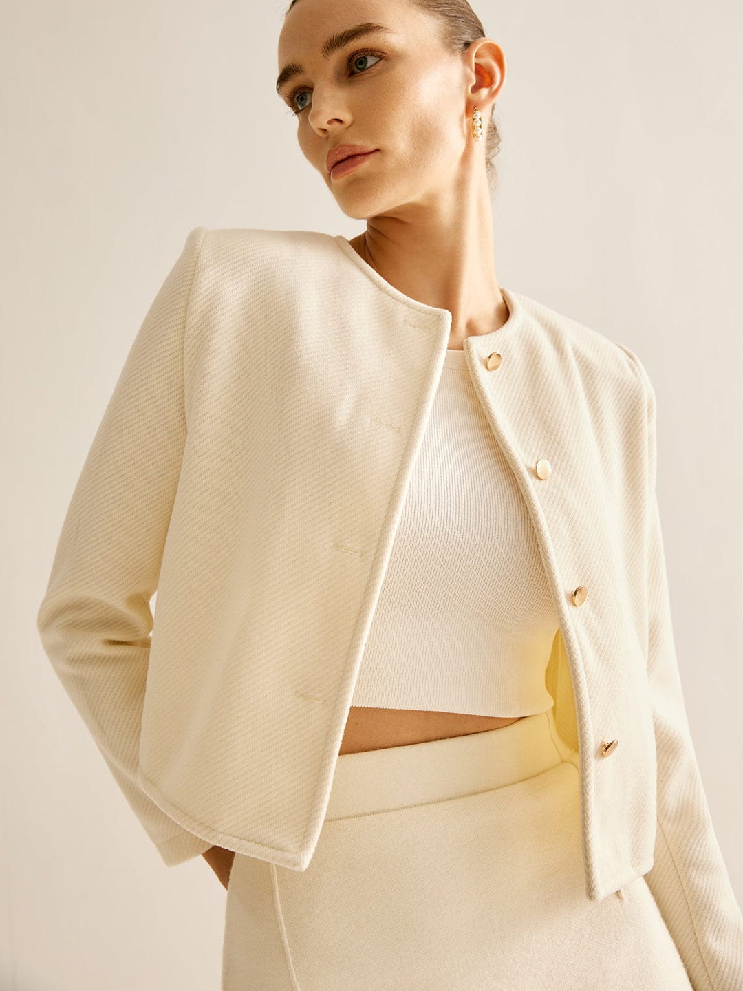 Yara | Cropped Blazer met Structuur
