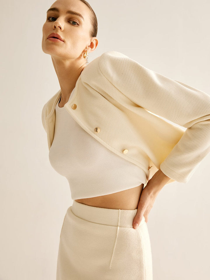 Yara | Cropped Blazer met Structuur
