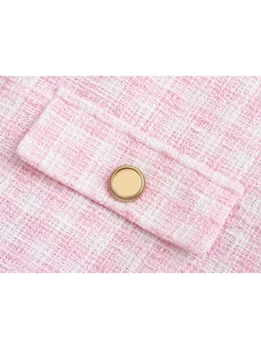 Lieke | Tweed Cropped Jacket in Roze