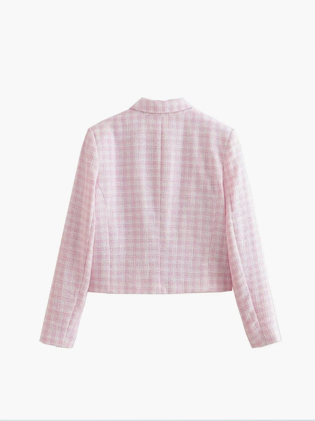 Lieke | Tweed Cropped Jacket in Roze