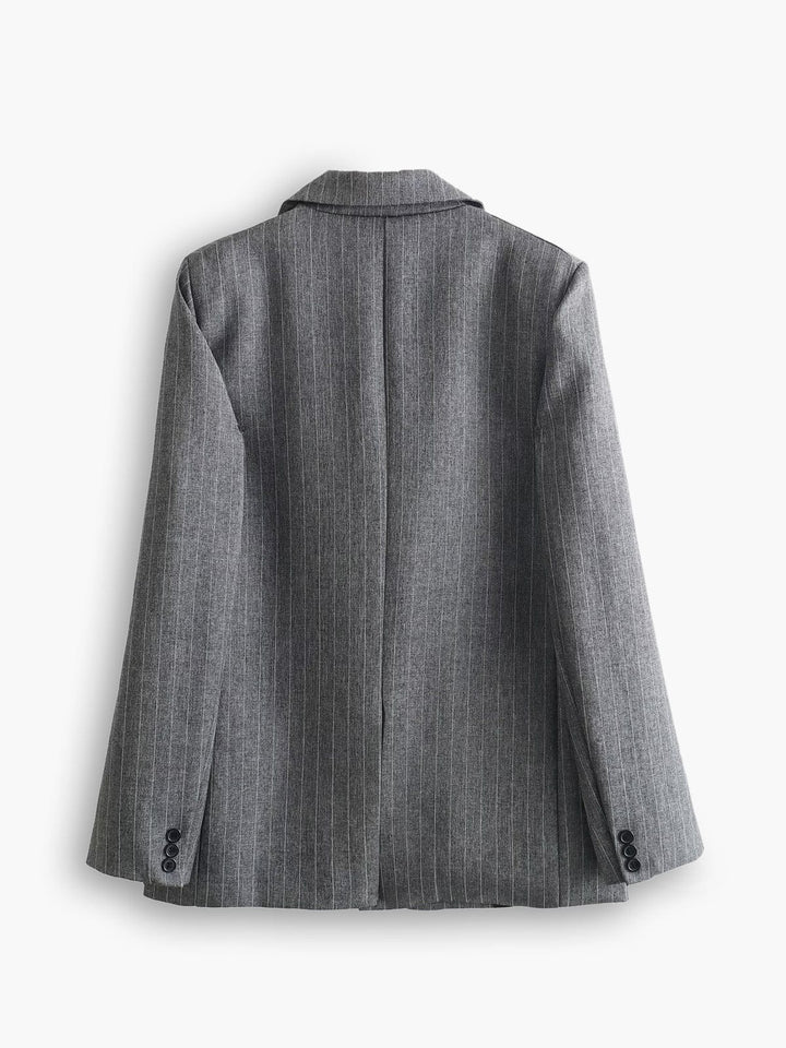 Demi | Pinstripe Blazer in Grijs