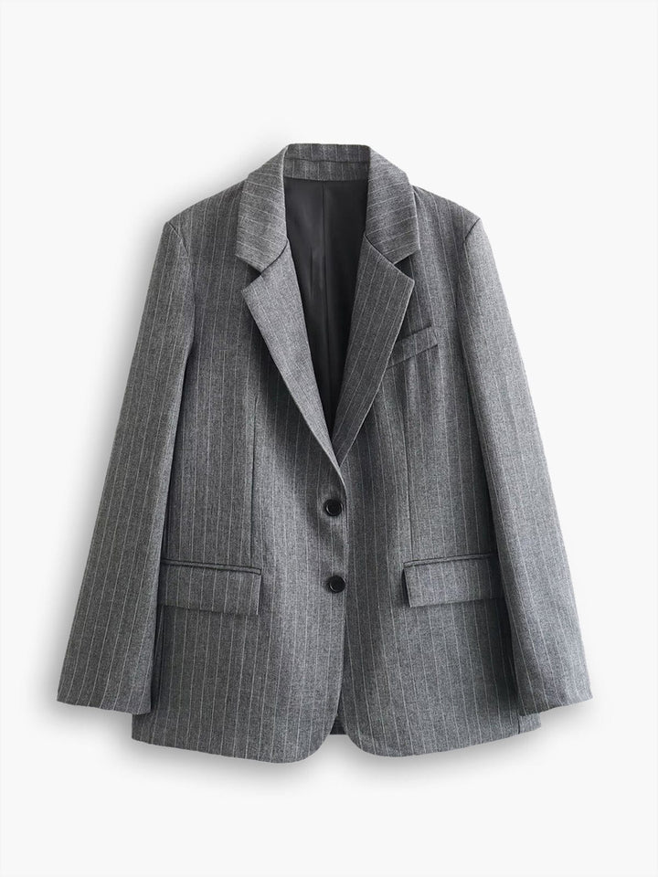 Demi | Pinstripe Blazer in Grijs