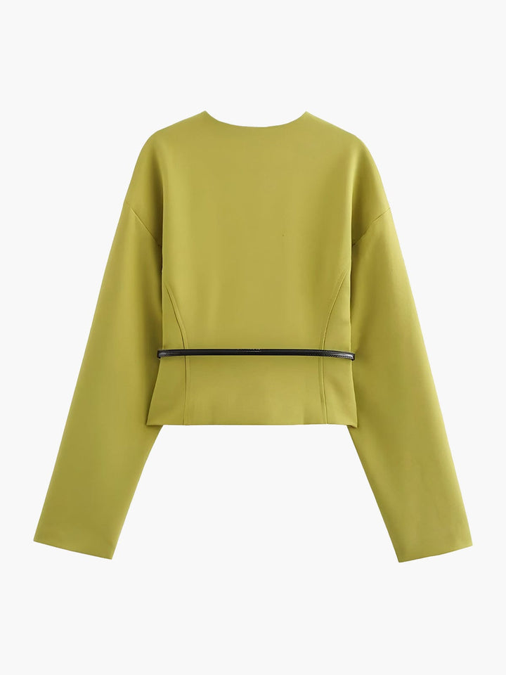 Irina | Cropped Blazer met Riemdetail