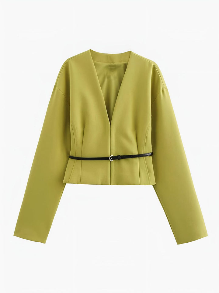 Irina | Cropped Blazer met Riemdetail