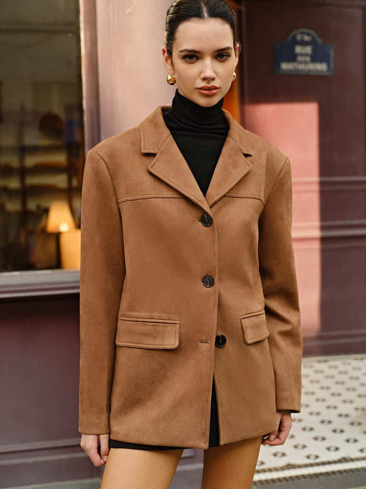 Serena | Suède Look Blazer