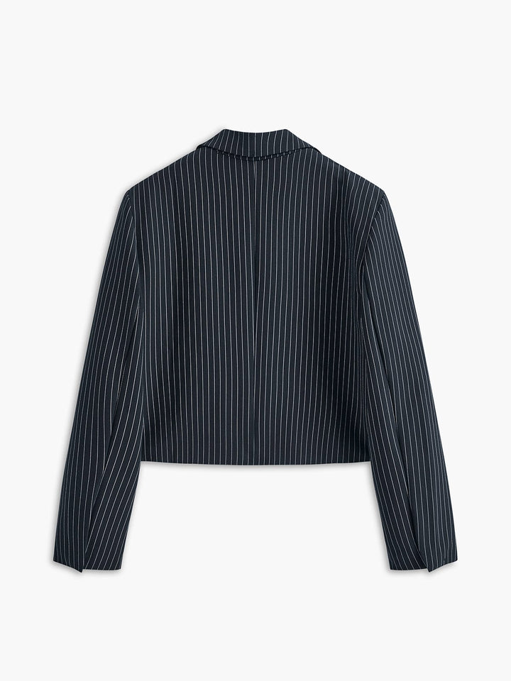 Evi | Cropped Pinstripe Blazer