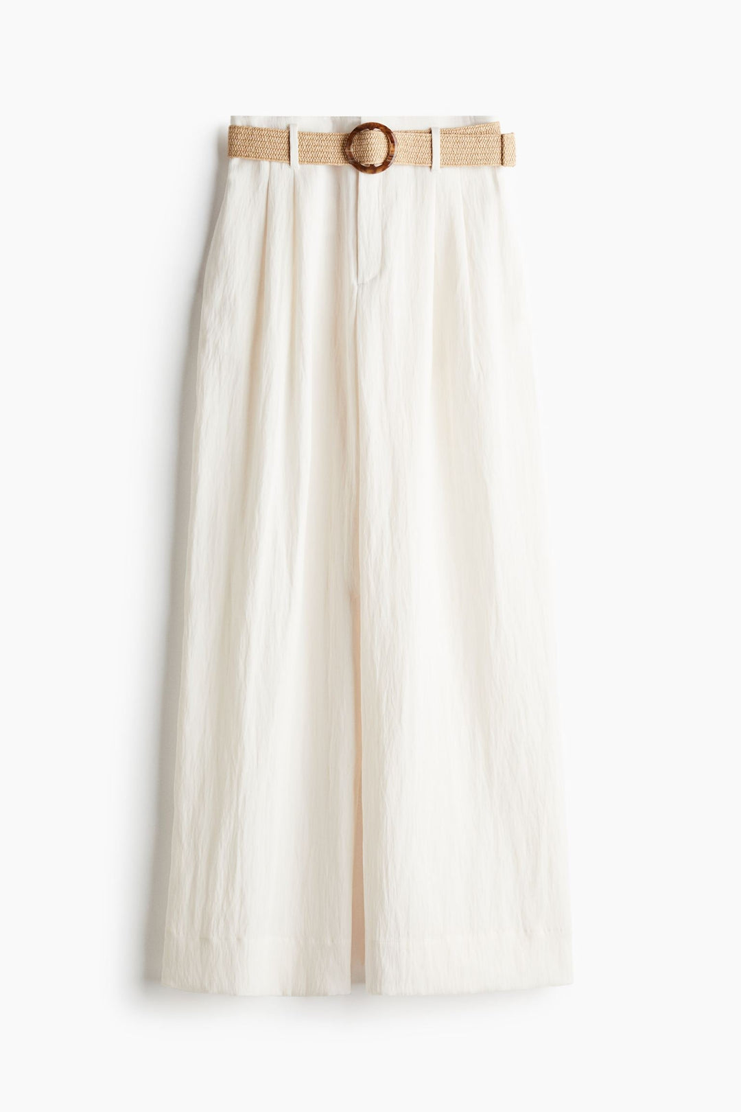 Mila | Linnen Wide Leg Broek met Riem