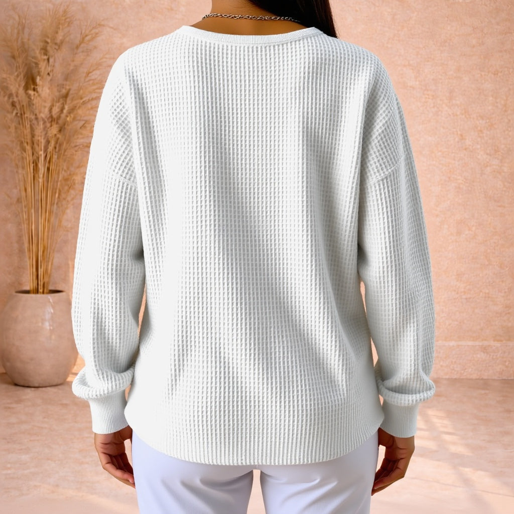 Dewi | Casual Wafelstructuur Top