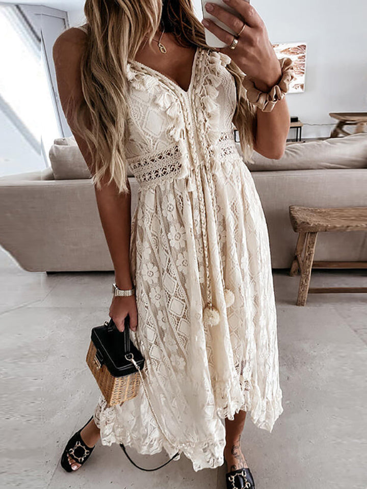 Isla | Bohemian Lace Maxi Jurk