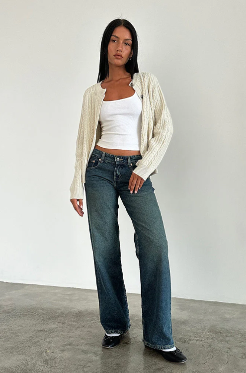 Dewi | Wide Leg Jeans met Vintage Wassing