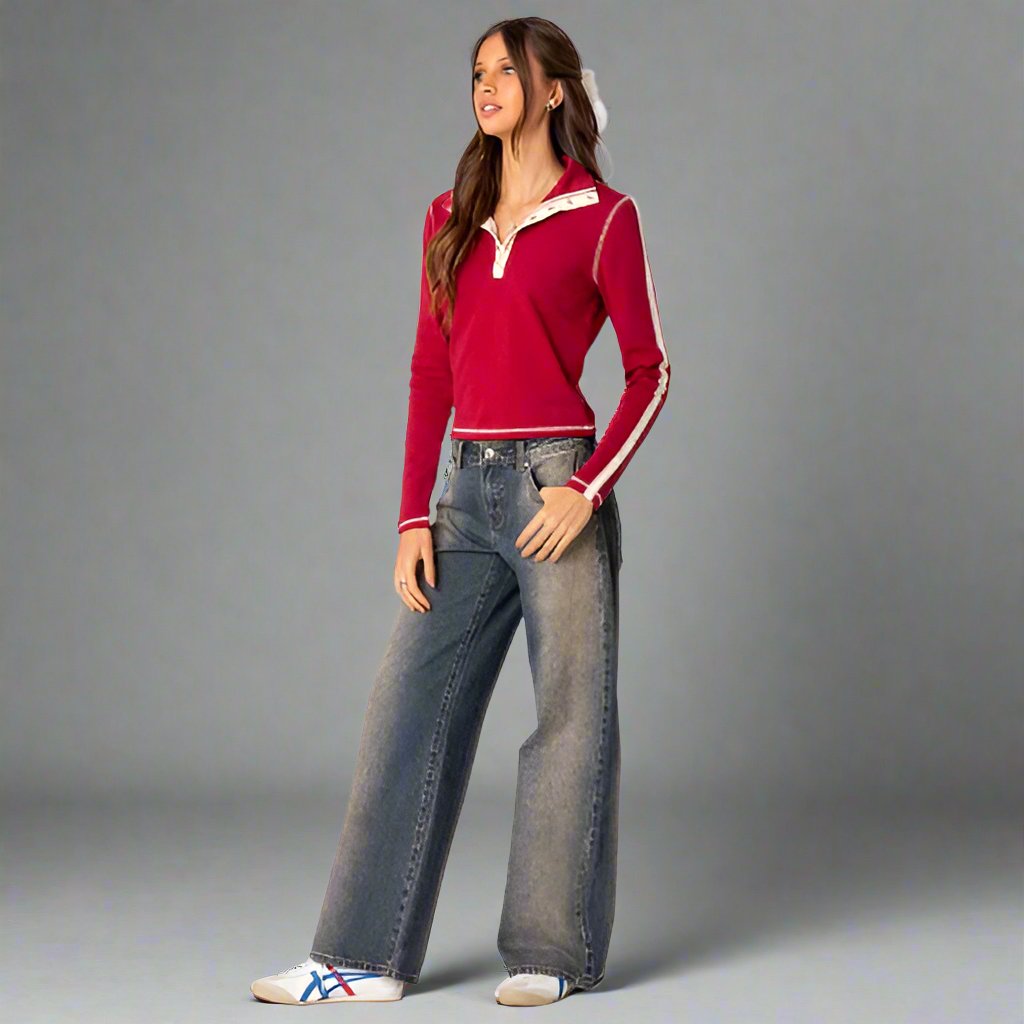 Dewi | Wide Leg Jeans met Vintage Wassing