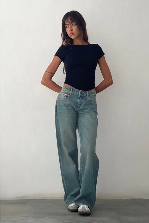 Dewi | Wide Leg Jeans met Vintage Wassing