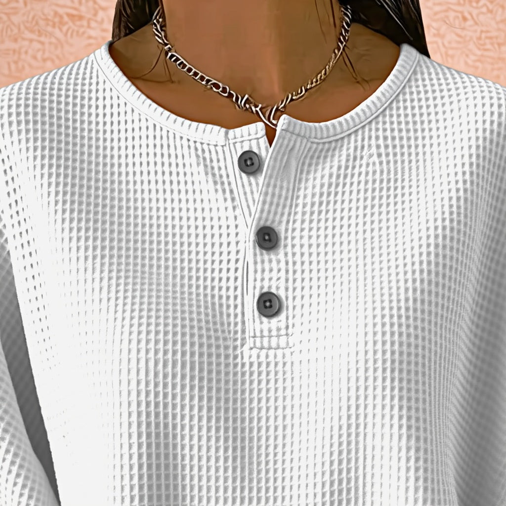 Dewi | Casual Wafelstructuur Top