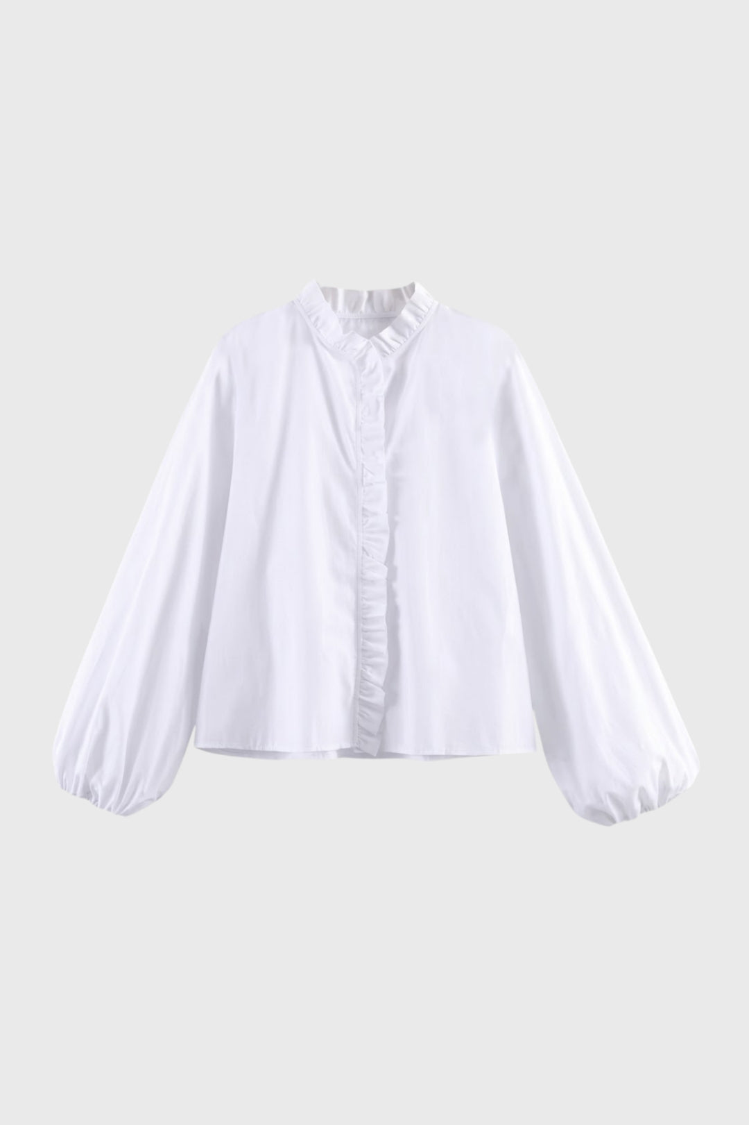 Amelie | Blouse met Ruches en Pofmouwen