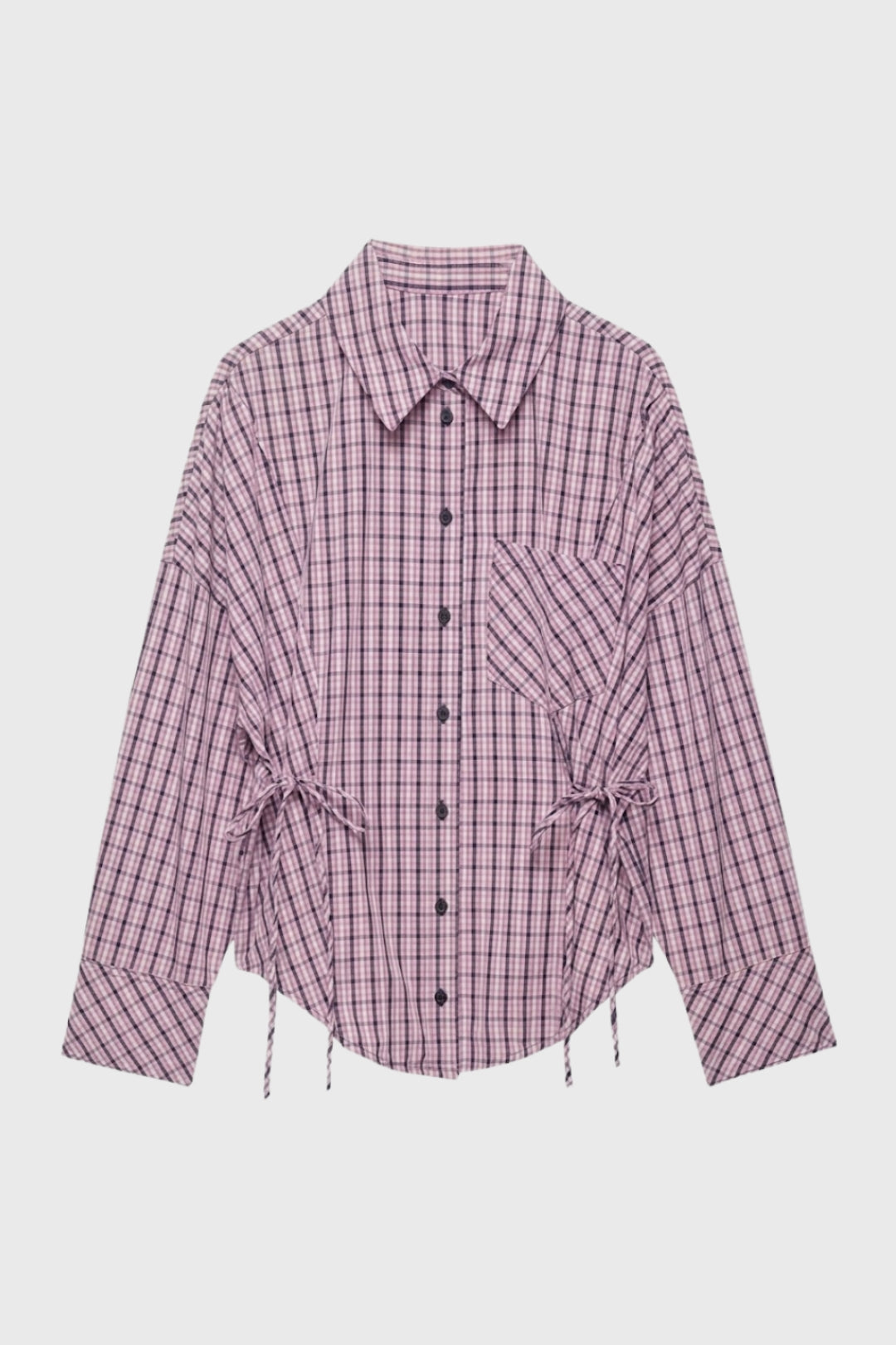 Annabel | Geruite Blouse met Koord