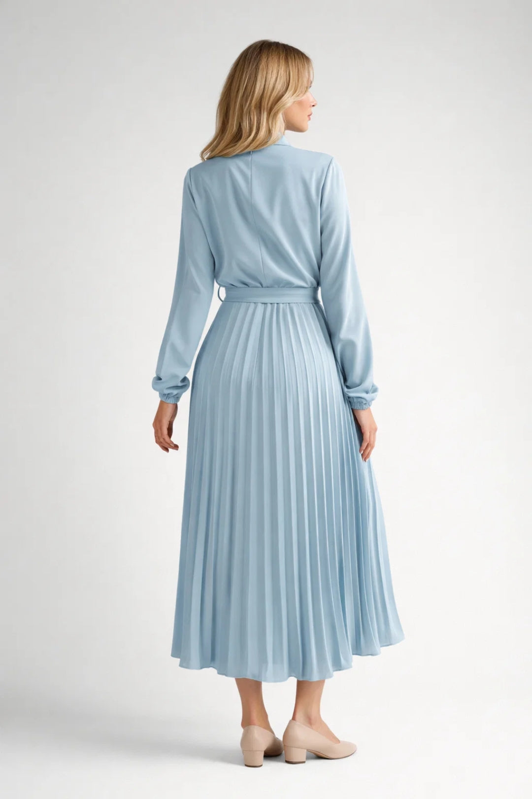 Amara | Elegante Midi Jurk met Ceintuur