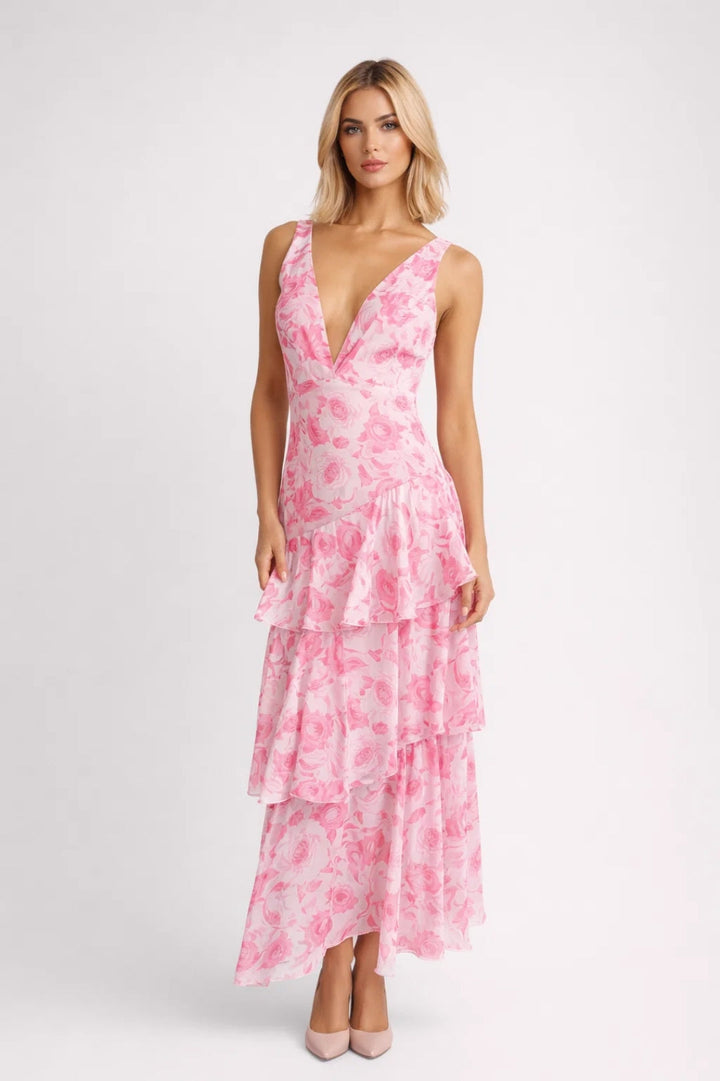 Chantal | Maxi Jurk Met Bloemenprint