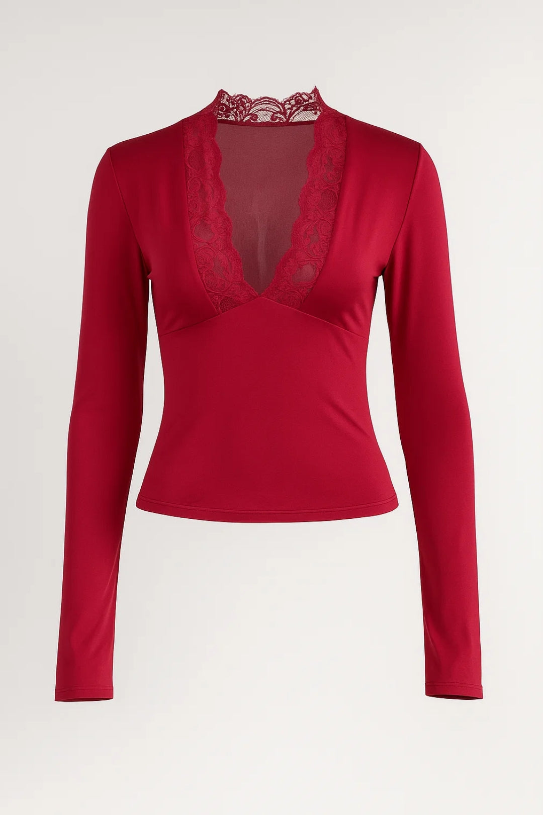 Benthe | Elegante Top met Kant V Hals