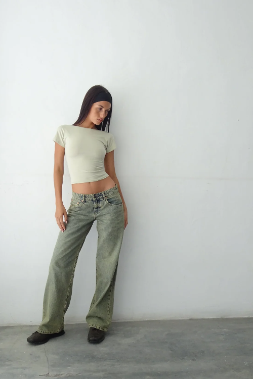 Dewi | Wide Leg Jeans met Vintage Wassing