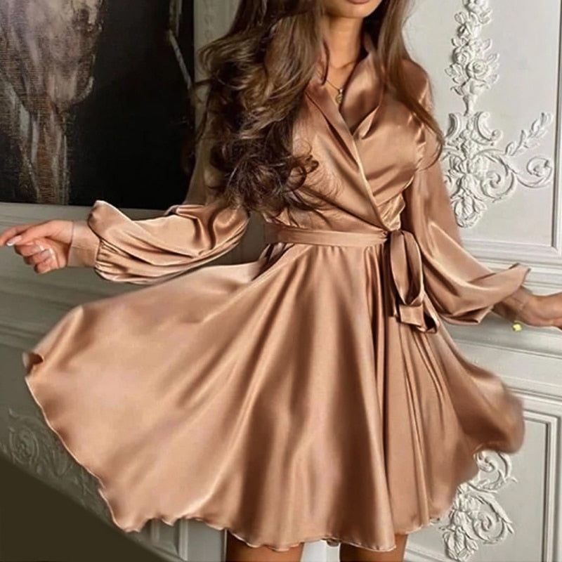 Sienna | Satin Wrap Jurk
