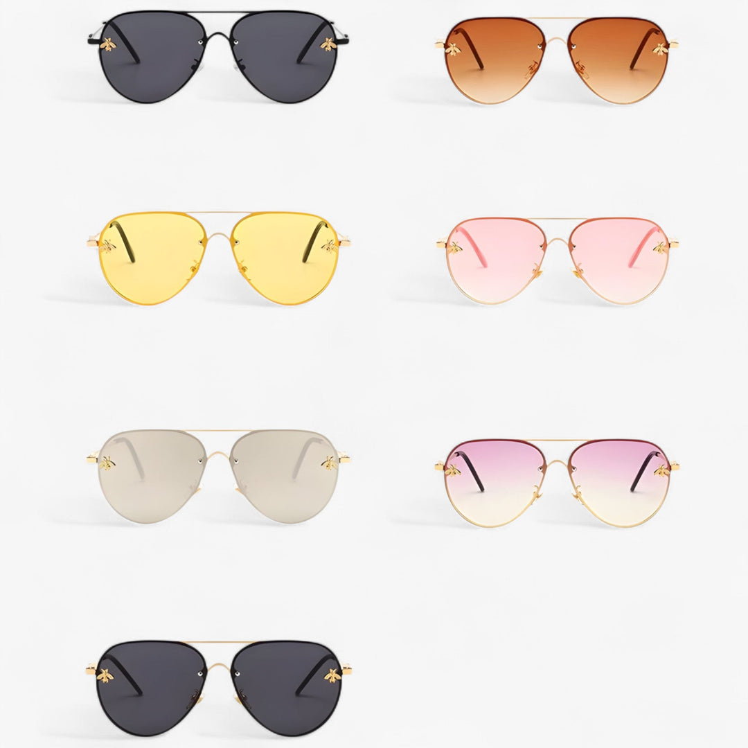 Annalies | Aviator Zonnebril met Detail