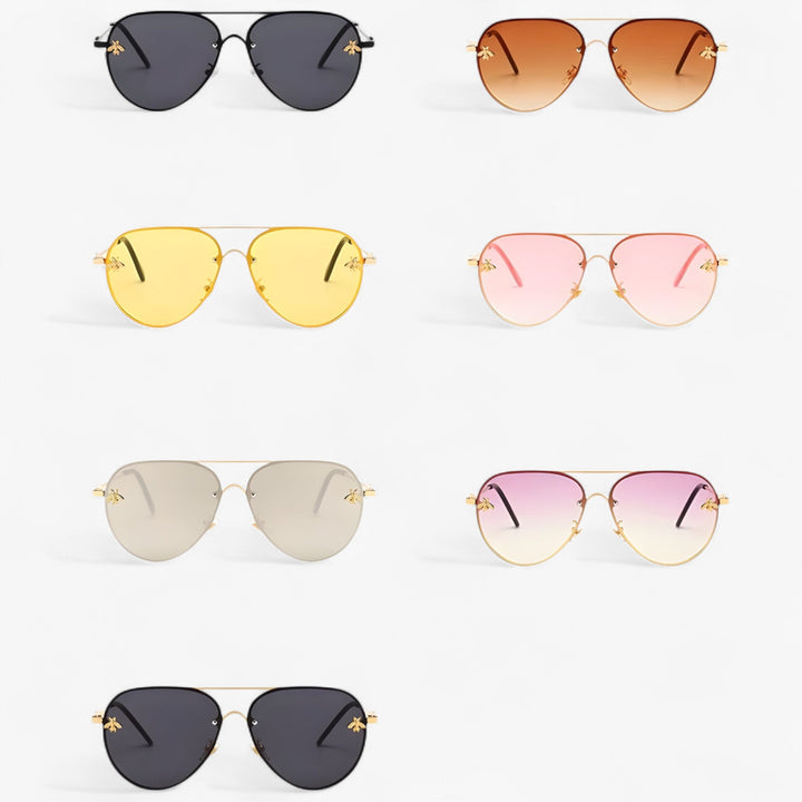 Annalies | Aviator Zonnebril met Detail