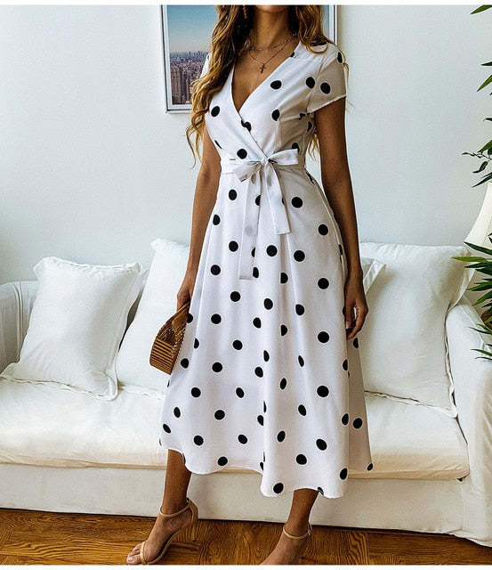 Mila | Polkadot Wrap Jurk