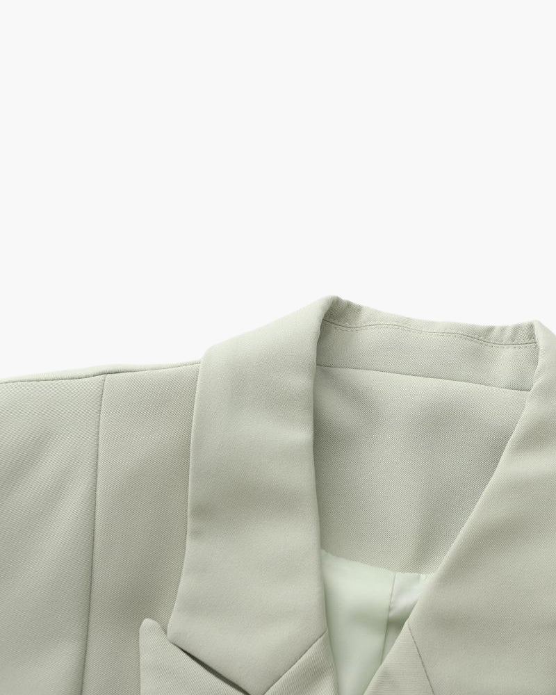 Saar | Double Breasted Blazer in Lichtgroen
