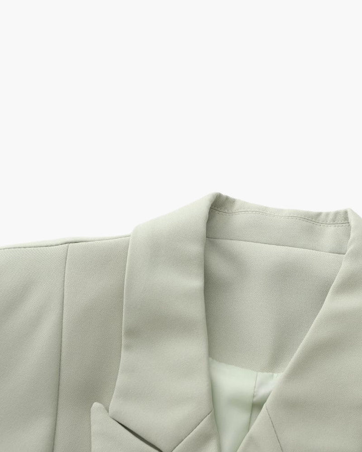 Saar | Double Breasted Blazer in Lichtgroen
