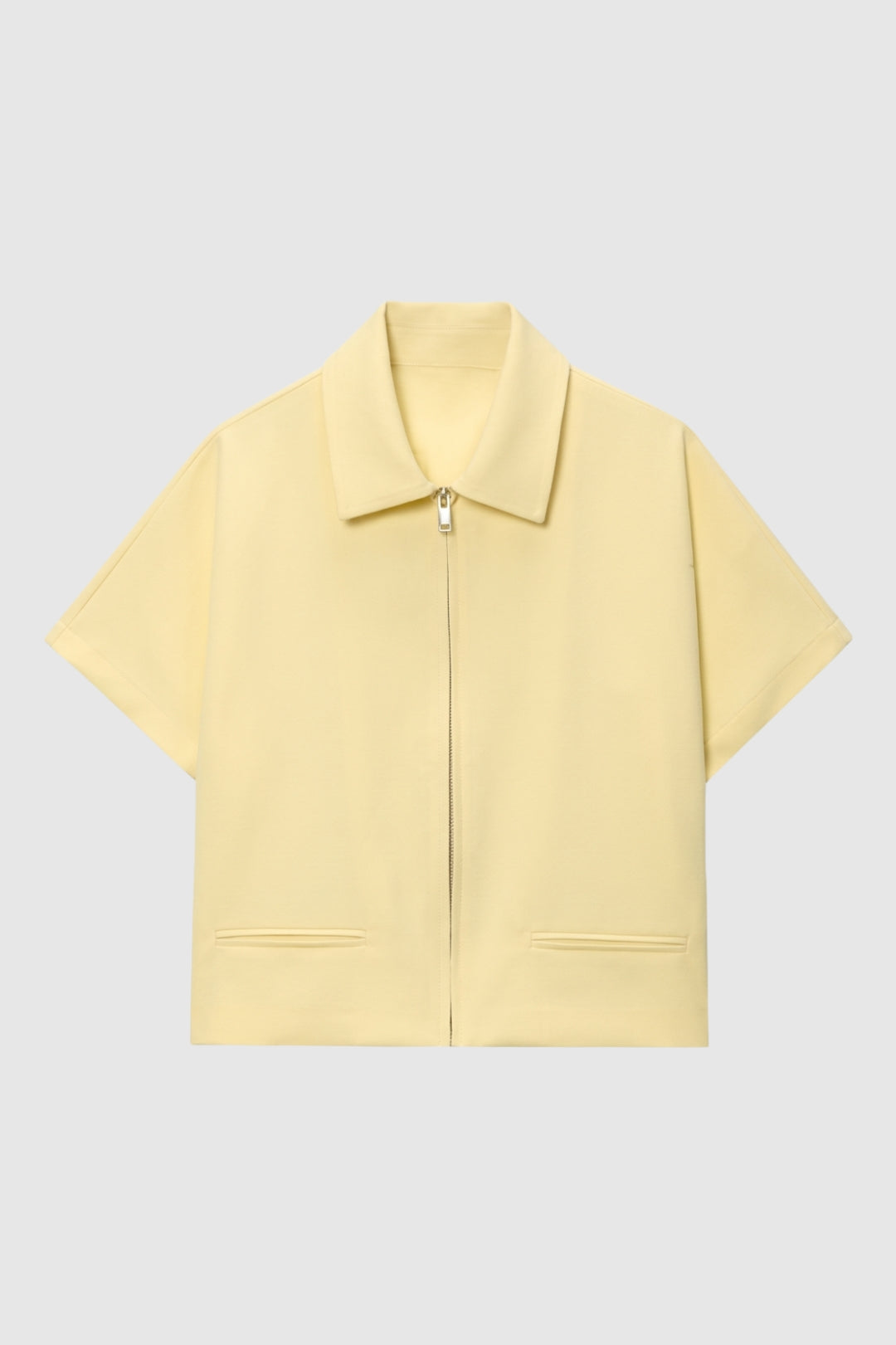 Nora | Cropped Zip Jacket met Kraag