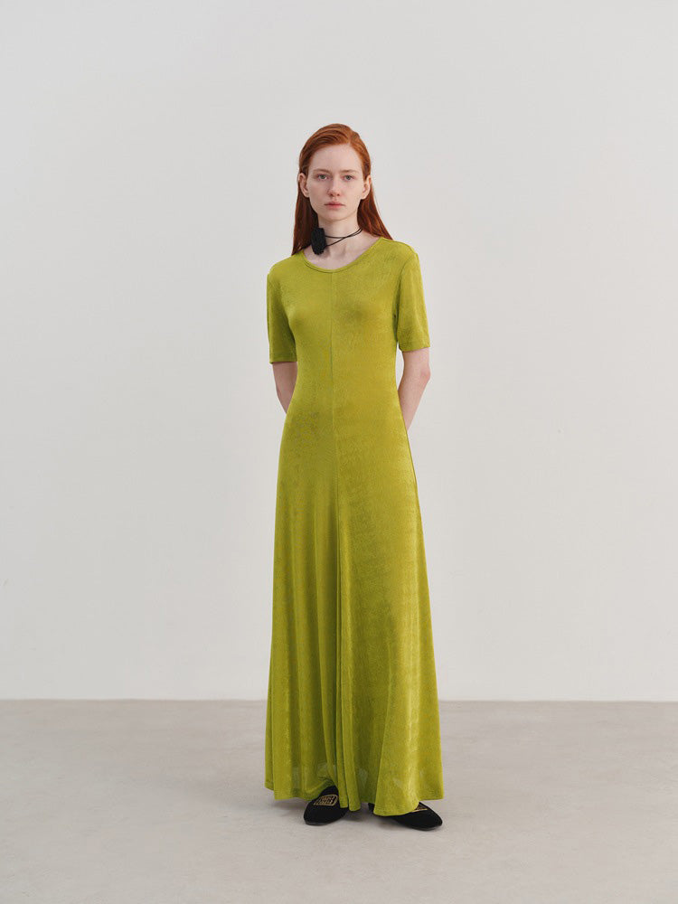 Elise | Elegante Maxi Jurk met Korte Mouwen