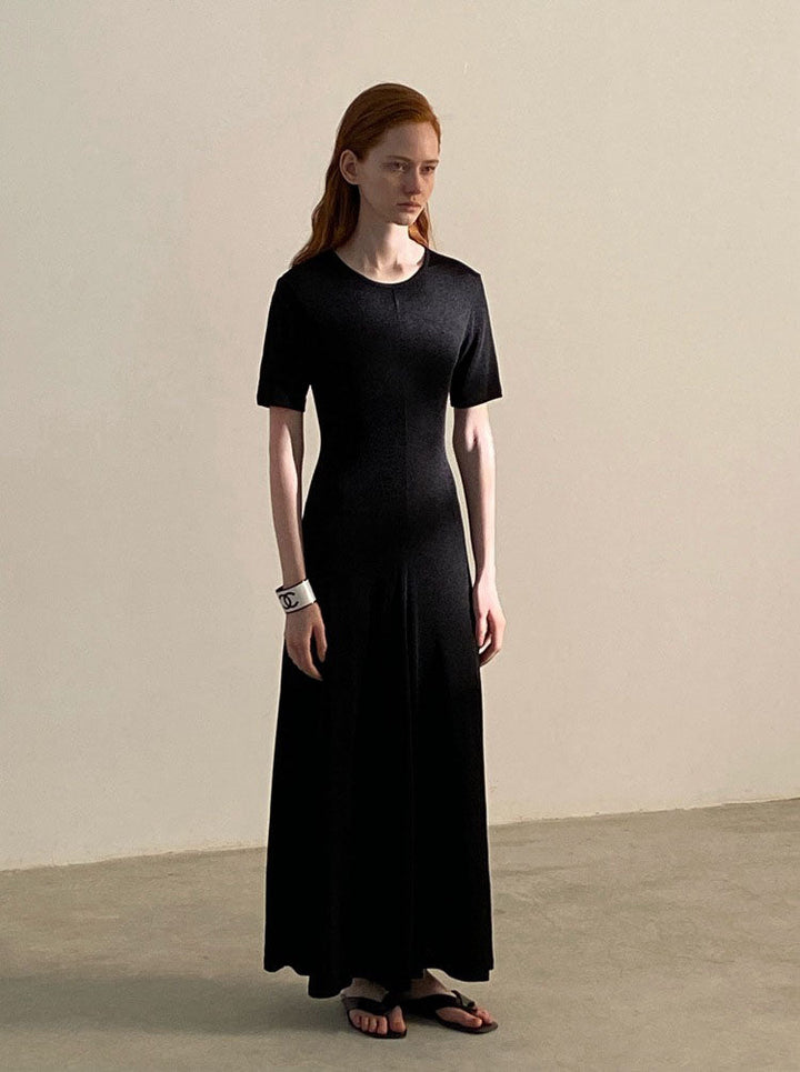 Elise | Elegante Maxi Jurk met Korte Mouwen