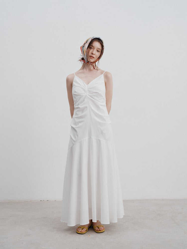 Yara | Maxi Jurk met Geplooid Detail
