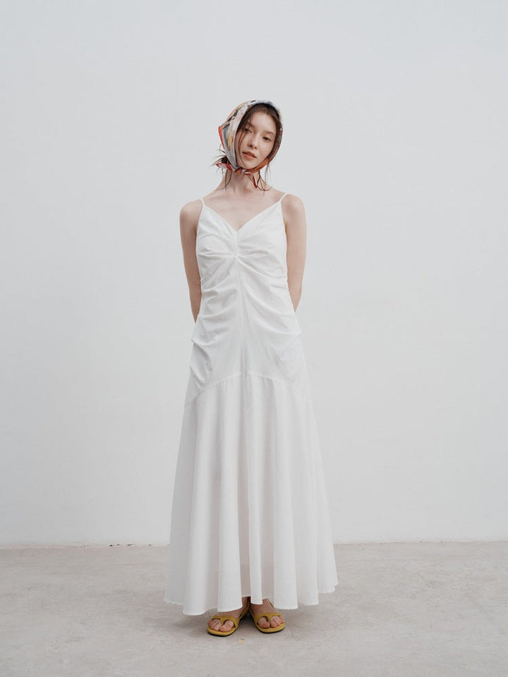 Yara | Maxi Jurk met Geplooid Detail