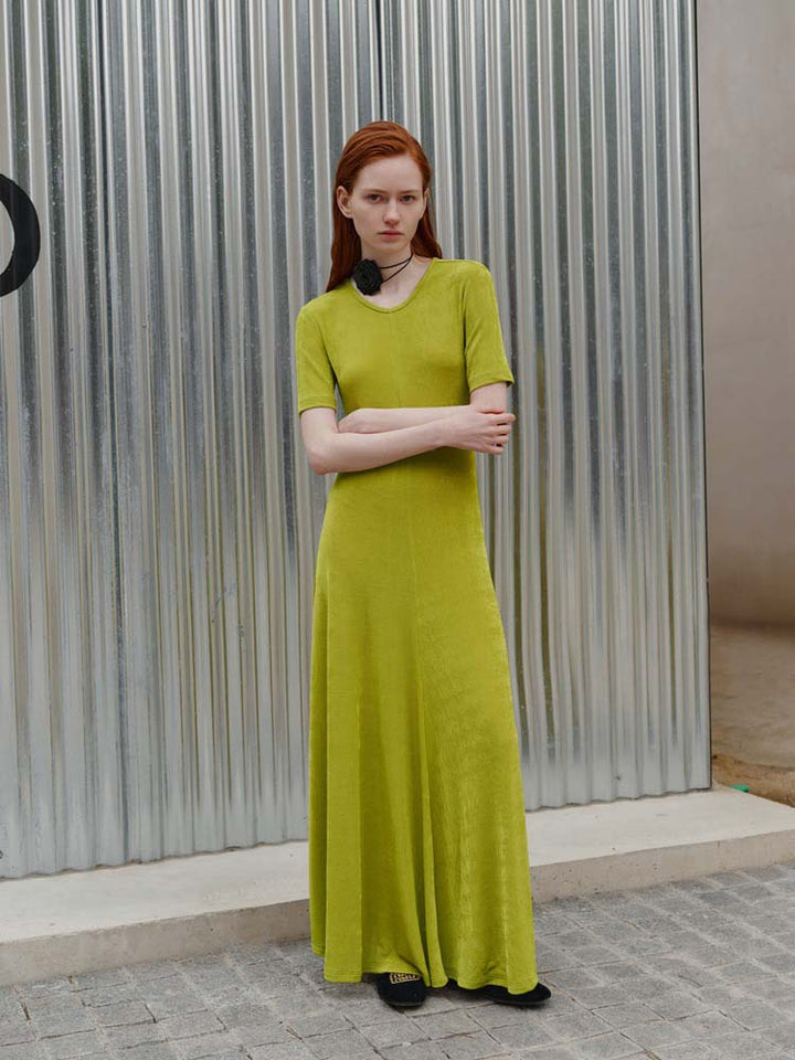 Elise | Elegante Maxi Jurk met Korte Mouwen