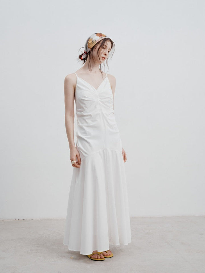 Yara | Maxi Jurk met Geplooid Detail