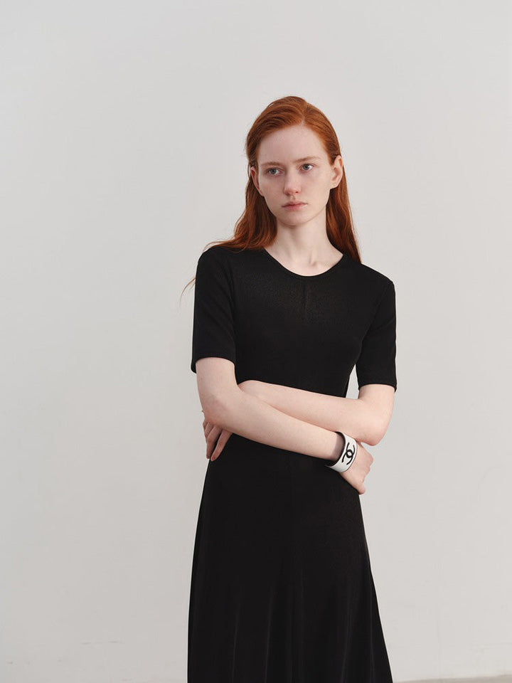 Elise | Elegante Maxi Jurk met Korte Mouwen