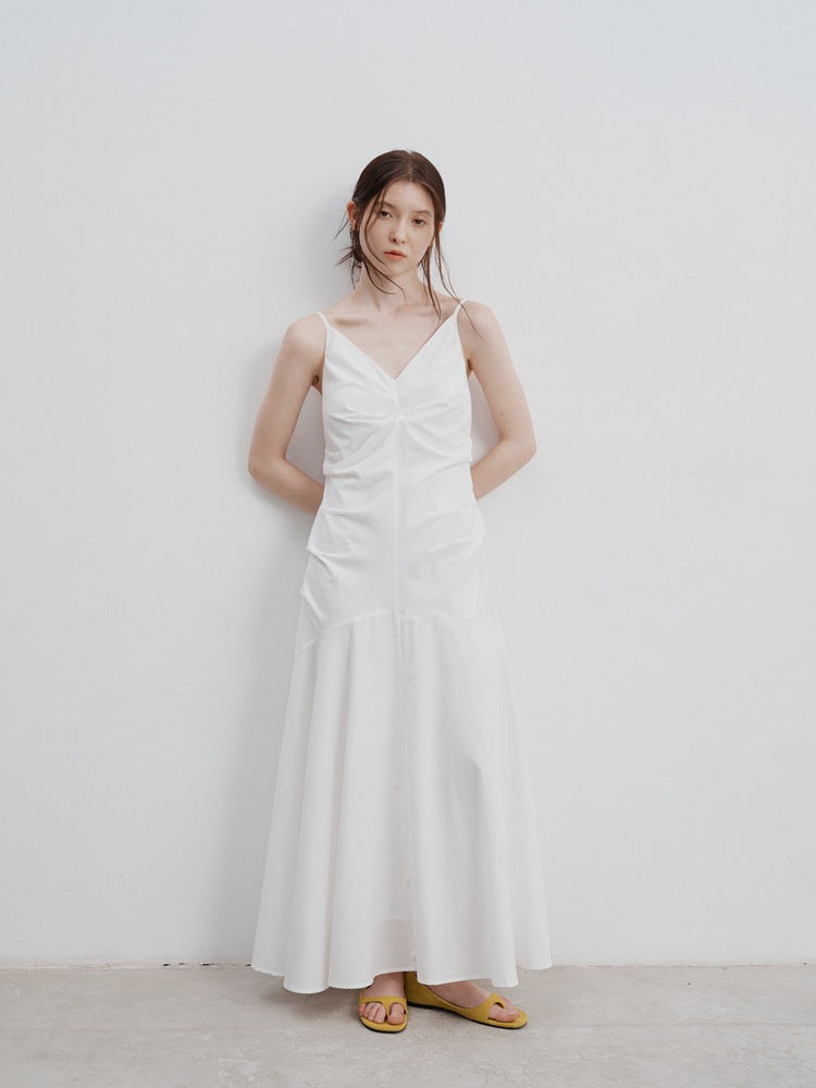 Yara | Maxi Jurk met Geplooid Detail