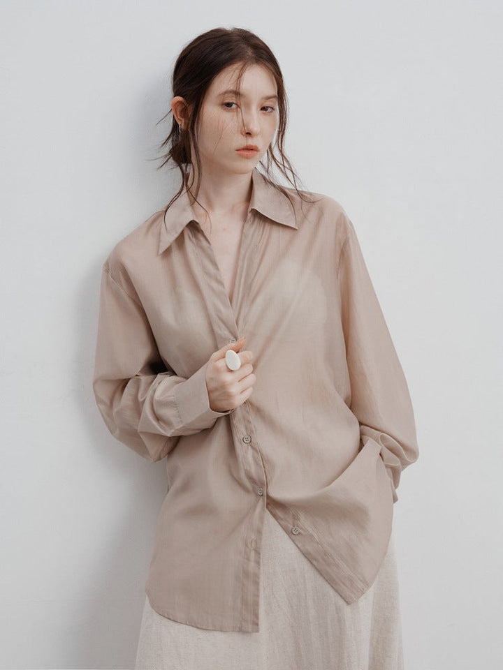 Aysel | Blouse met Satijnlook en Relaxte Fit