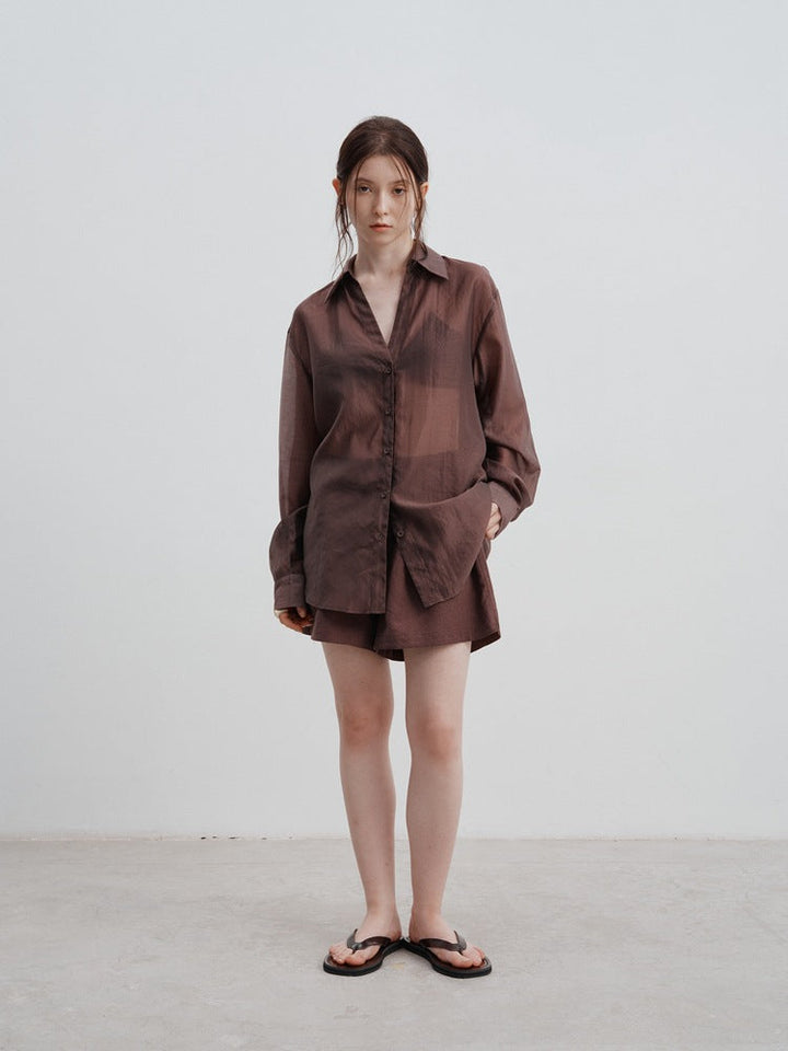 Aysel | Blouse met Satijnlook en Relaxte Fit