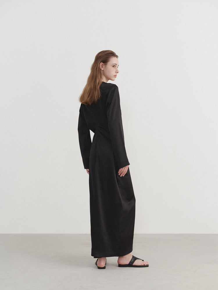 Mila | Elegante Maxi Jurk met Lange Mouwen