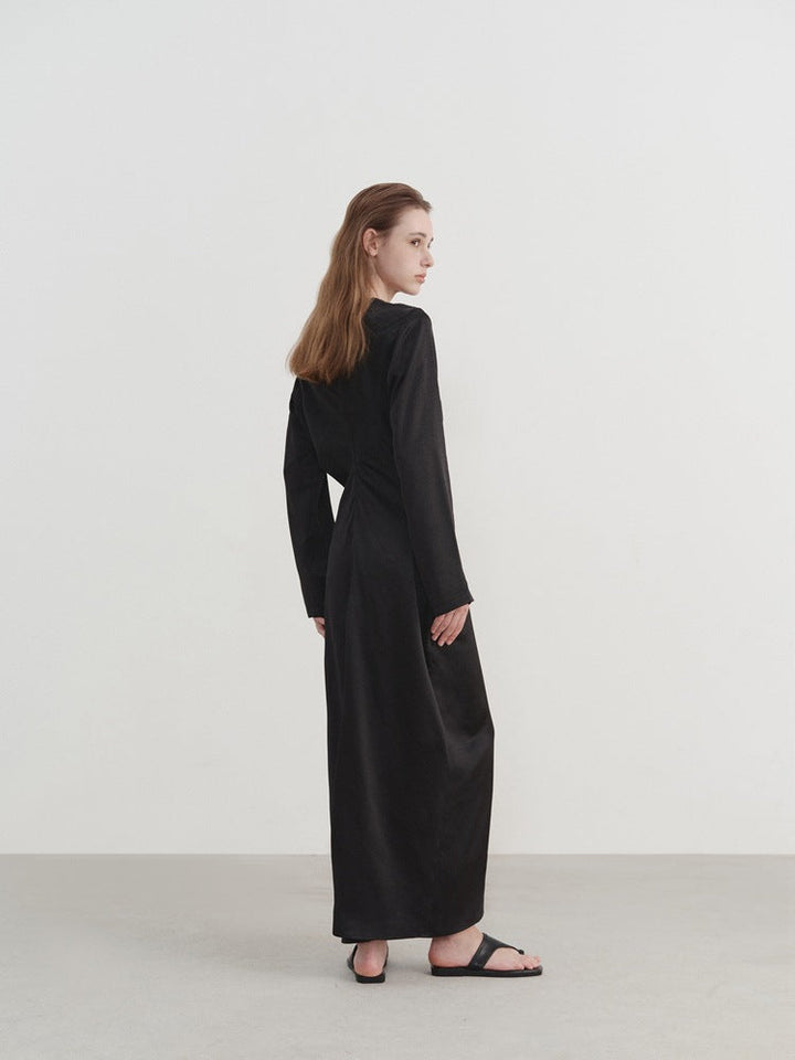 Mila | Elegante Maxi Jurk met Lange Mouwen