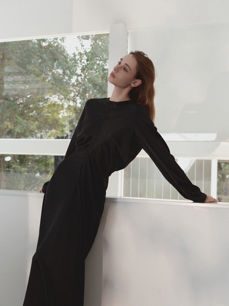 Mila | Elegante Maxi Jurk met Lange Mouwen