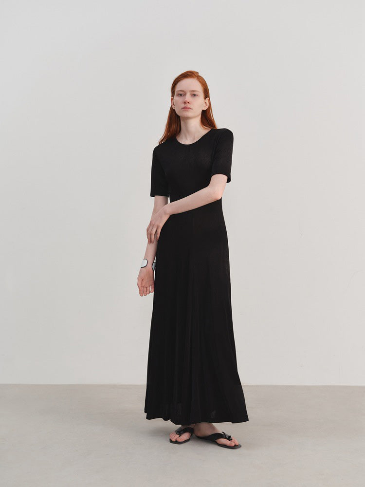 Elise | Elegante Maxi Jurk met Korte Mouwen