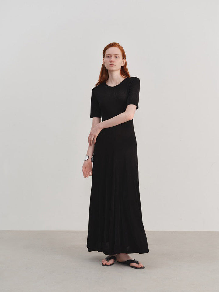 Elise | Elegante Maxi Jurk met Korte Mouwen