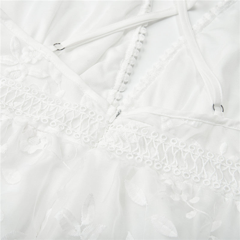 Luna | Lace Beach Jurk met V-Hals